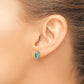 Marquise Emerald and Diamond Curved Post Earrings - WBC