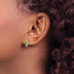 Marquise Emerald and Diamond Curved Post Earrings - WBC