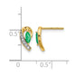 Marquise Emerald and Diamond Curved Post Earrings - WBC