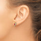 Marquise Ruby and Diamond Curved Post Earrings - WBC