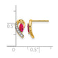 Marquise Ruby and Diamond Curved Post Earrings - WBC