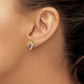 Marquise Sapphire and Diamond Curved Post Earrings - WBC