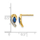 Marquise Sapphire and Diamond Curved Post Earrings - WBC