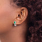 Oval Emerald and Diamond J-Hoop Post Earrings - WBC