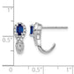Oval Sapphire and Diamond J-Hoop Post Earrings - WBC