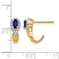 Oval Sapphire and Diamond J-Hoop Post Earrings - WBC