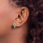 Marquise Emerald and Diamond Post Earrings - WBC