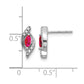 Marquise Ruby and Diamond Post Earrings - WBC
