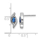 Marquise Sapphire and Diamond Post Earrings - WBC