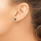Sapphire Cluster and Diamond Halo Oval Post Earrings - WBC