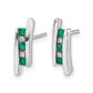 Princess Emerald and Diamond Post Earrings - WBC