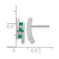 Princess Emerald and Diamond Post Earrings - WBC
