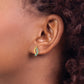 Emerald and Diamond Curved Post Earrings - WBC