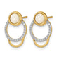 Polished 1/5 carat Diamond and Opal Circle Post Earrings - WBC