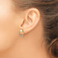 Polished 1/5 carat Diamond and Opal Circle Post Earrings - WBC