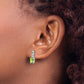 Oval Peridot and Diamond Post Earrings - WBC