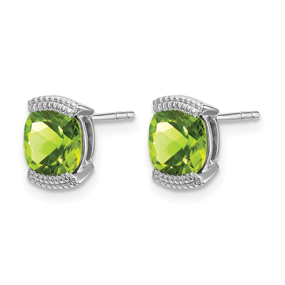 Cushion Peridot Post Earrings - WBC