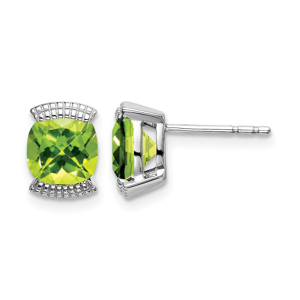 Cushion Peridot Post Earrings - WBC