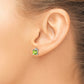 Princess Peridot and .01 carat Diamond Post Earrings - WBC