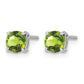 Round Peridot Post Earrings - WBC
