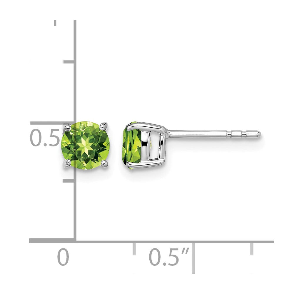 Round Peridot Post Earrings - WBC