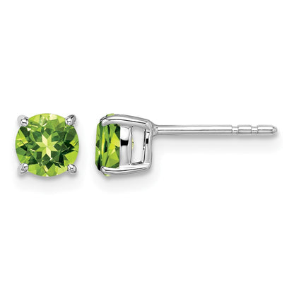 Round Peridot Post Earrings - WBC