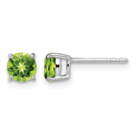 Round Peridot Post Earrings - WBC