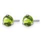 Round Peridot Martini Post Earrings - WBC