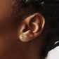 Round Peridot Martini Post Earrings - WBC