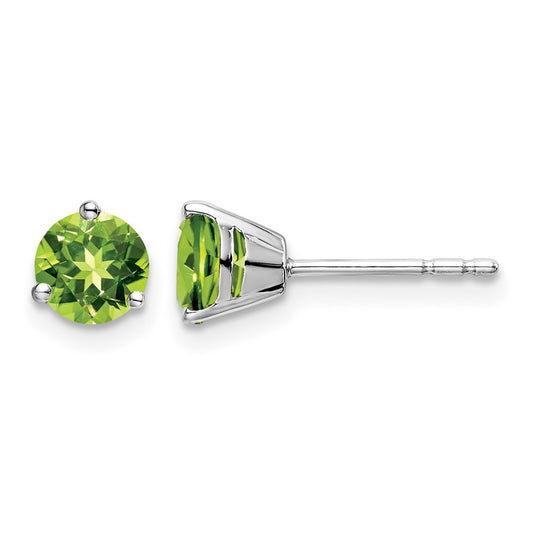 Round Peridot Martini Post Earrings - WBC