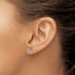 3-stone Round Amethyst Triangle Post Earrings - WBC