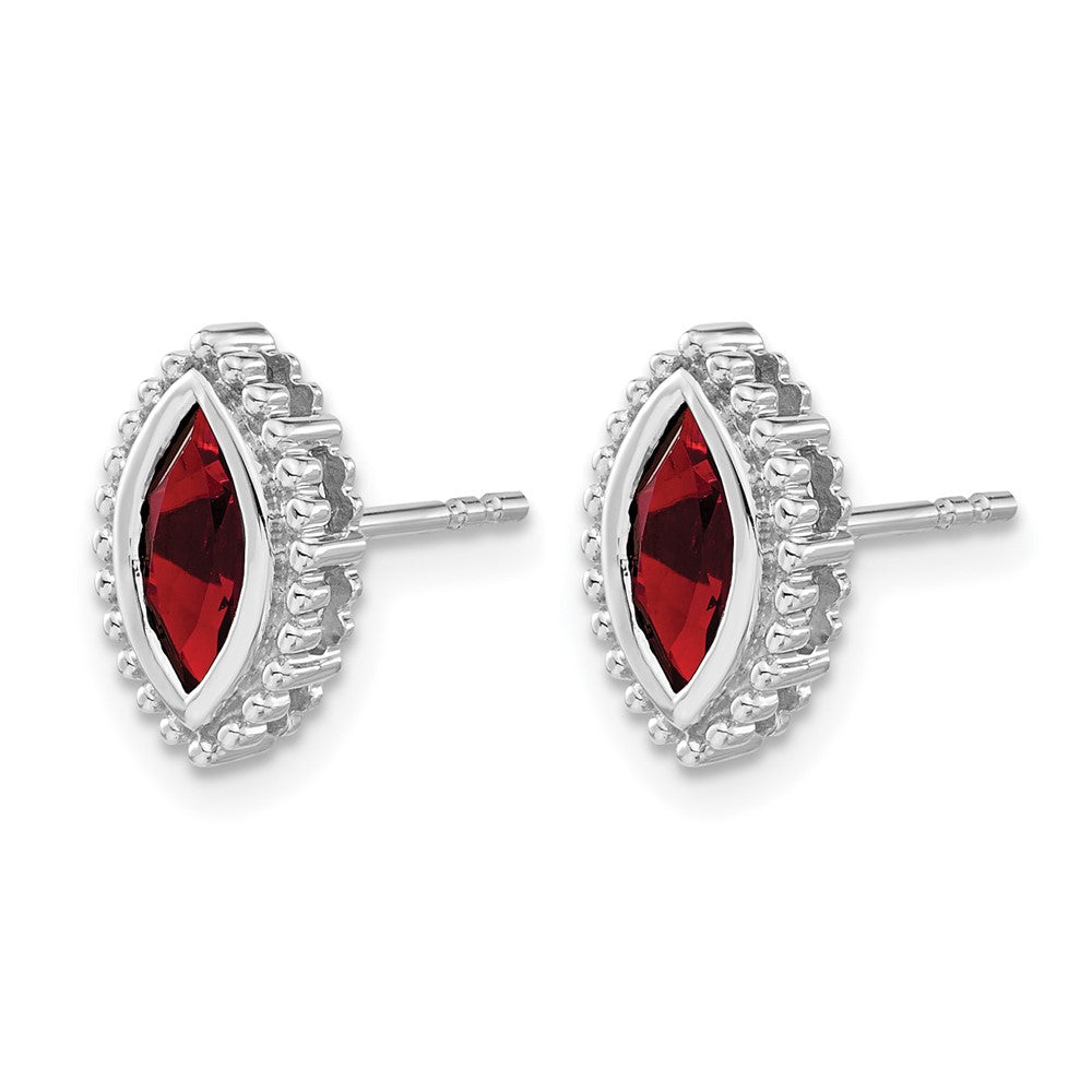 Marquise Garnet Post Earrings - WBC