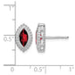 Marquise Garnet Post Earrings - WBC