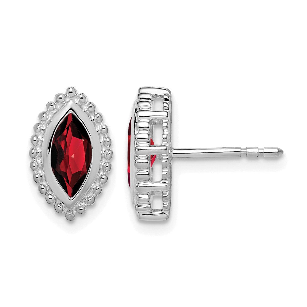 Marquise Garnet Post Earrings - WBC
