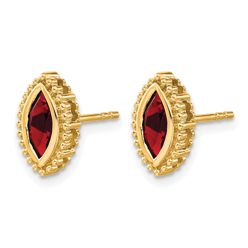 Marquise Garnet Post Earrings - WBC