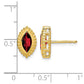 Marquise Garnet Post Earrings - WBC