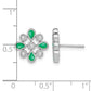 Emerald and Diamond Floral Post Earrings - WBC