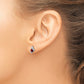 Cushion January/ Garnet and Diamond Post Earrings - WBC