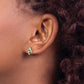 Cushion August/Peridot and Diamond Post Earrings - WBC