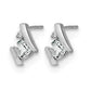 Cushion April/ Topaz and Diamond Post Earrings - WBC