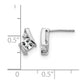 Cushion April/ Topaz and Diamond Post Earrings - WBC