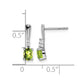 5x3 Oval August/Peridot and Diamond Dangle Post Earrings - WBC