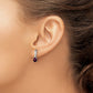 5x3 Oval June/Rhodolite Garnet and Diamond Dangle Post Earrings - WBC