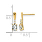 5x3 Oval April/ Topaz and Diamond Dangle Post Earrings - WBC