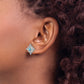 Turquoise and Topaz Shield Post Earrings - WBC
