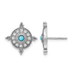 Turquoise and Topaz Shield Post Earrings - WBC