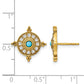 Turquoise and Topaz Shield Post Earrings - WBC