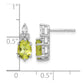 Diamond and 7x5 Oval August/Peridot Post Earrings - WBC