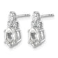 Diamond and 7x5 Oval April/ Topaz Post Earrings - WBC