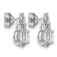 Diamond and 7x5 Oval April/ Topaz Post Earrings - WBC